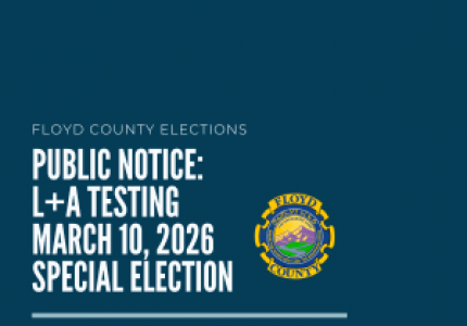 Public Notice: L&A Testing for the March 10, 2026 Special Election
