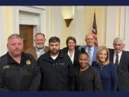 Warden Long, CO Jason Broome, Genesys Office Manager Yanci Davis