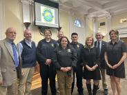 Floyd County Officers of the Quarter - Q1 PFC Edwin Orellana, Q4 PFC Mallory Boatfield and Sgt. Brittany Werner