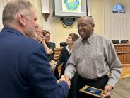 Commissioner Scotty Hancock and Merit Board member Eddie Chubb