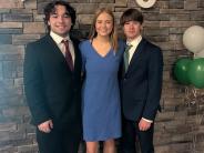 4-H Graduating Seniors (left to right): Joe Rutledge, Abby Moon, and Lee Donahue