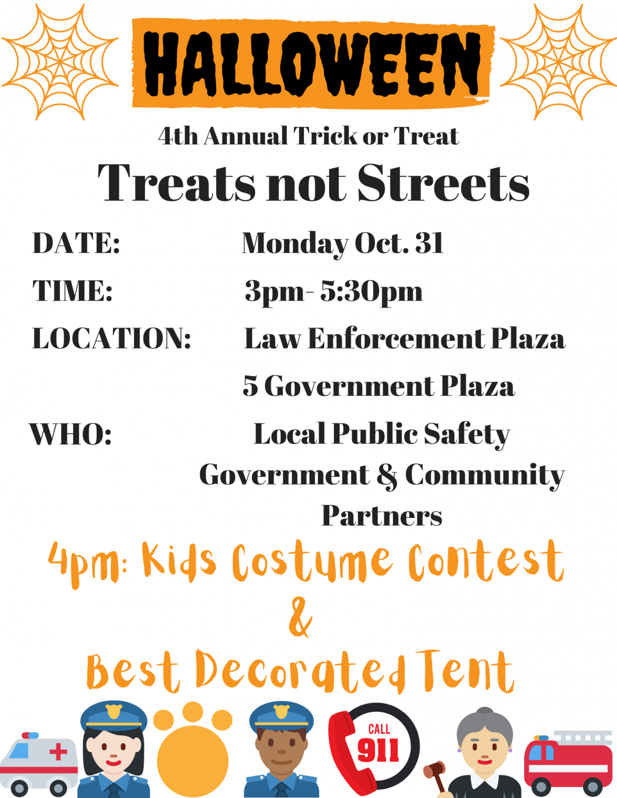 Treats not Streets - Halloween 4th Annual Trick or Treat Event
